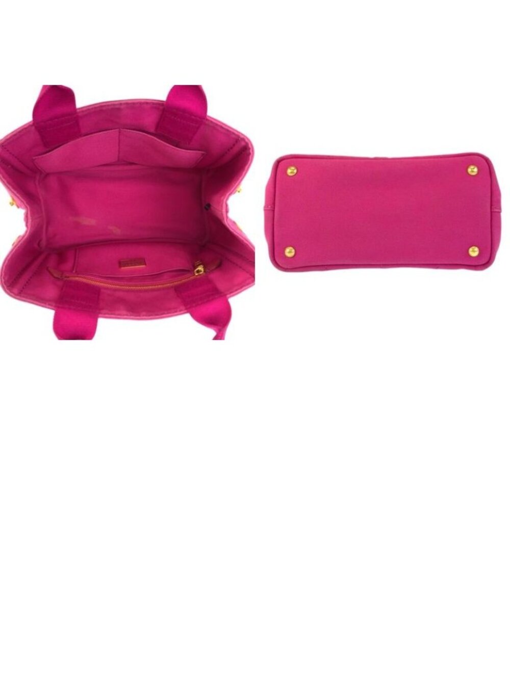 Prada Canapa Pink Gold Canvas Tote - Picture 9 of 9